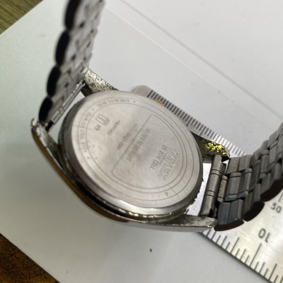 Timex Indiglo Vintage Mens Silver Gold Presidential Watch New Battery